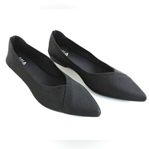 MIA Jennette Pointed Toe Black Knitted Flats Women's Size 10 🌴